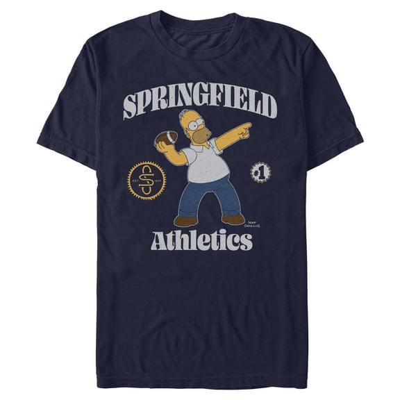 Mens The Simpsons Homer Springfield Athletics T Shirt