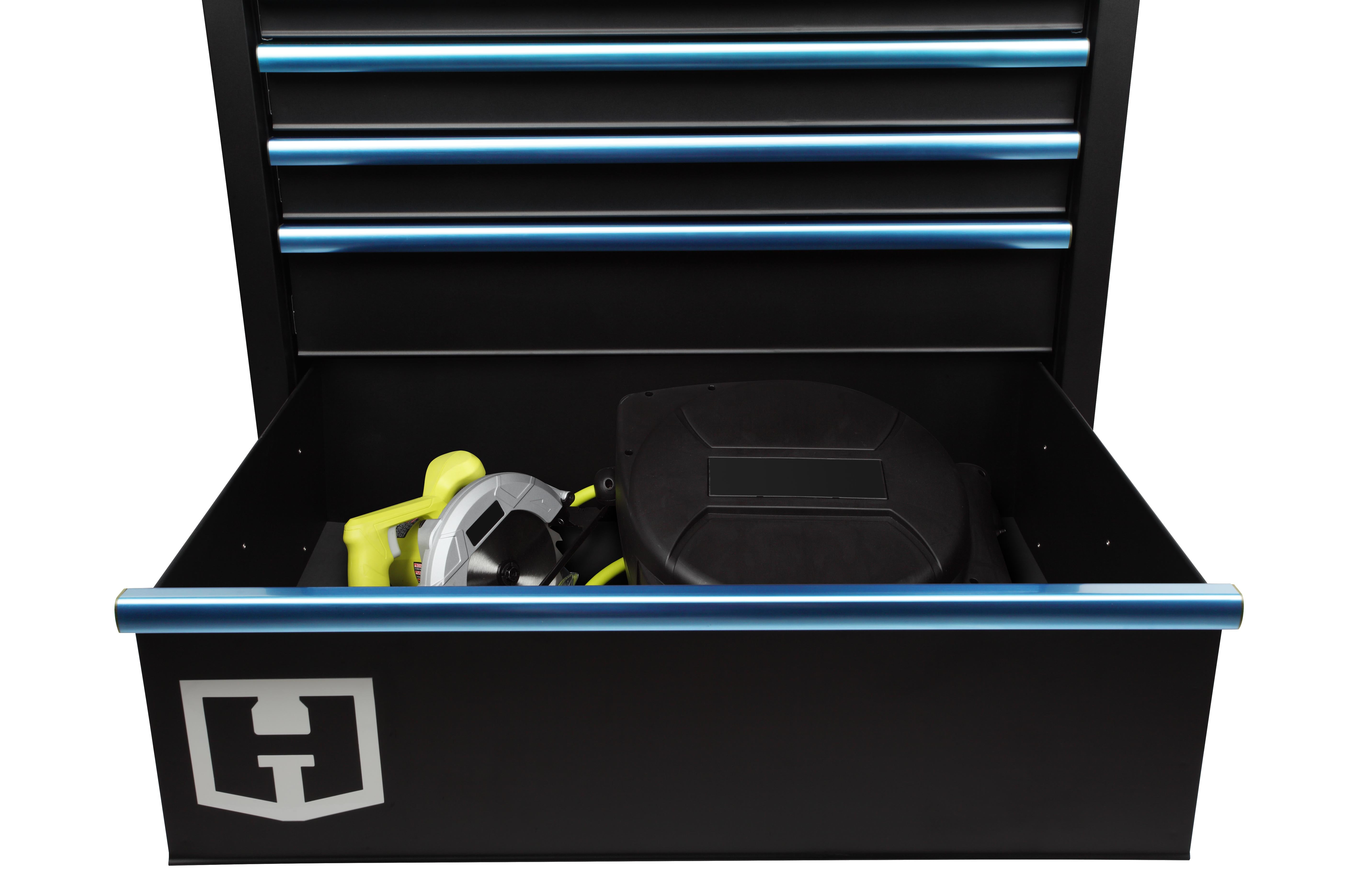 Black with Blue Resin Tool Storage Details about   HART 24in Rolling Tool Box 