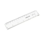 Uxcell 15cm 6 Inch Plastic Straight Ruler, Dual Measuring, Translucent ...
