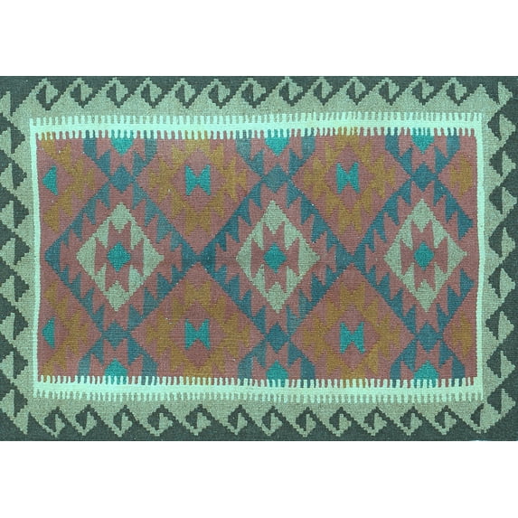 Ahgly Company Indoor Rectangle Oriental Light Blue Traditional Area Rugs, 8' x 12'