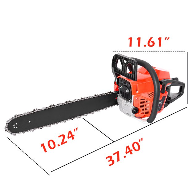 Tangnade Power Chainsaw 2 7hp Gas Chainsaw 52cc Engine Wood Log Power Cutter in Trim Mer Crankcase Us Orange Walmart Com