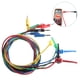 thumbnail image 4 of Scienceny 1 Juego de cables de gancho de prueba, conector de abrazadera de 4mm, pinzas de cocodrilo, Cable de prueba Flexible para multímetro, Medidores de medidas dimensionales Scienceny TO002507-00, 4 of 6