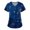 03-Navy, variant on Xmas V Neck Print Scrub Tops for Women Short Sleeve Scrub Shirts Christmas Stretchy Holiday Nurse Uniform with 2 Pockets - 02 - Dark Blue - 3XL