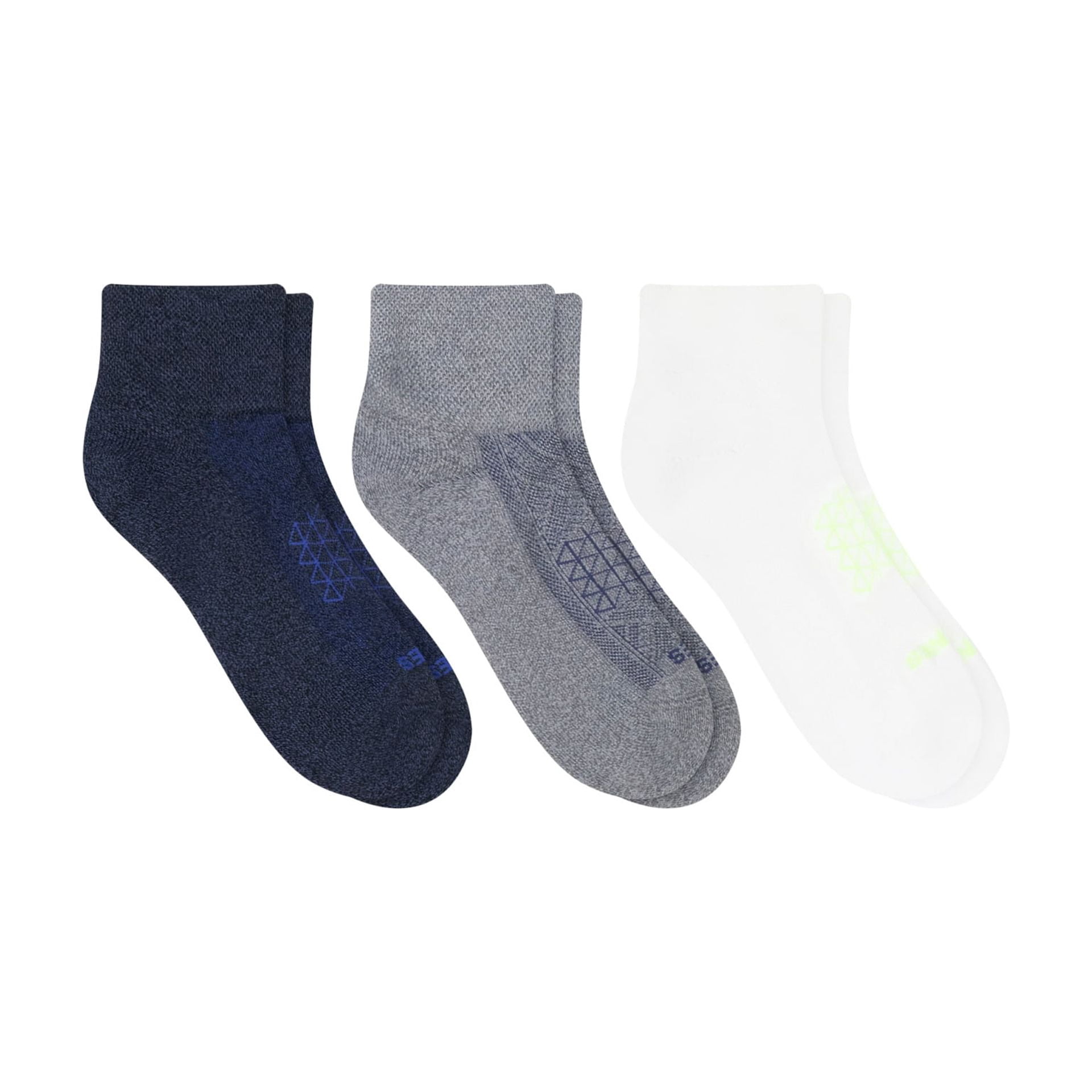 Hanes Mens Ankle Socks, Cushioned, Absolute Comfort, 3-Pack, Size 6-12, White