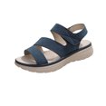 thumbnail image 1 of Fish Mouth Sandals for Women, Open Toe Thick Sole with Hook-and-Loop Closure, Breathable Straps, Solid Color Design, Comfortable Cushioned Footbed, Casual Spring Summer Wear, 1 of 9