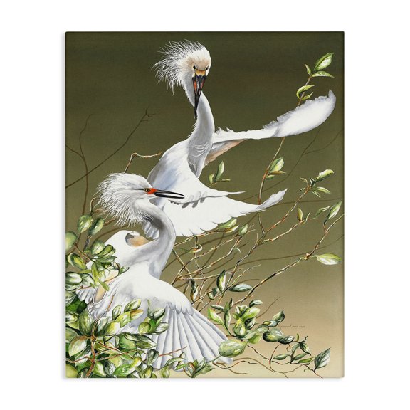 Stupell Industries Coastal Egrets Flapping Wings Canvas Art, 24 x 30, by Christine Reichow