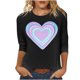 thumbnail image 3 of TaTaai Women's A 3/4 Sleeve Christmas Printed Round-neck Top Gift, 3 of 6