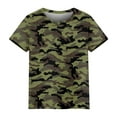 thumbnail image 4 of IYYVV Womens Tees Short Sleeve Workout Tops For Women Casual Loose Scoop Neck Summer Shirts Camo Tunic Tops Loose Fit Dressy Spring Clothes Teen Girls Dark Green XL, 4 of 5