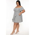 thumbnail image 3 of Plus Size Ebrina Off The shoulder Print Dress -Black, 3 of 6
