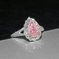 thumbnail image 6 of L.YY Pink Pear - Shaped Halo Diamond Ring , Size:9, 6 of 6