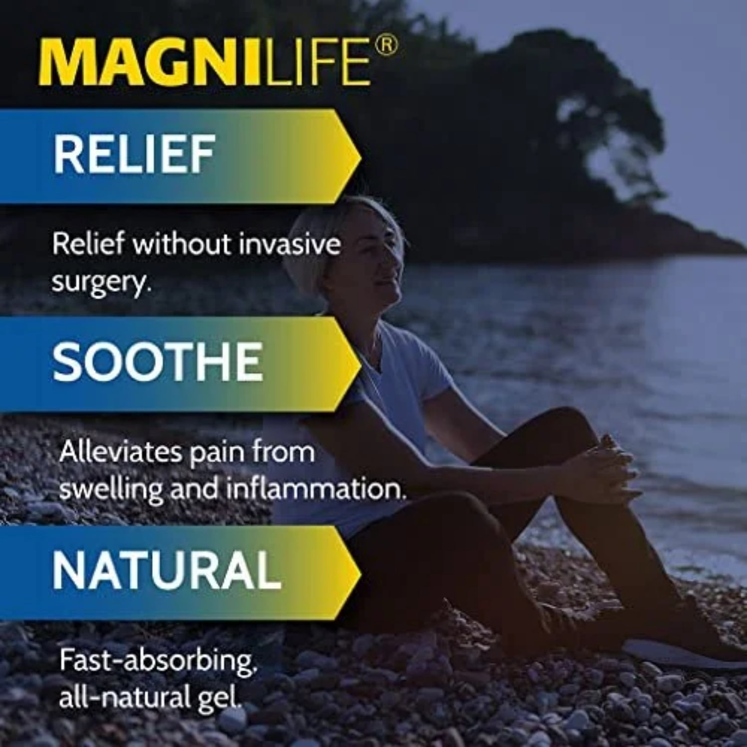 (2 pack) MagniLife Fast Acting Natural Knee Pain Relief Gel 4.0 oz