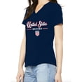 thumbnail image 4 of United States Men's National Team USMNT USA Women's Navy Script Logo Tee, 4 of 4