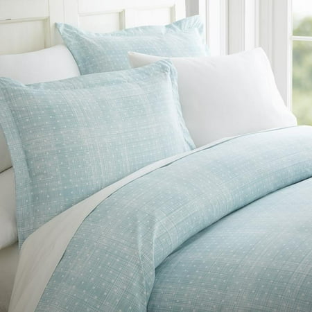 Aqua King Duvet - Noble Linens Premium Ultra Soft Polka Dot Printed Duvet Cover Set, 3 Piece