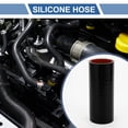 thumbnail image 2 of Unique Bargains 1 Set 54mm 2.13" ID 150mm 5.91" Length 0 Degree Black Red Car Silicone Hose with Clamps Universal, 2 of 7