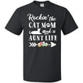 thumbnail image 3 of Inktastic Rockin' the Cat Mom and Aunt Life T-Shirt, 3 of 5