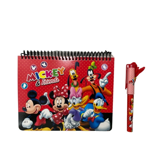 Party Favors Disney Mickey Mouse Autograph Large Notepad Book & Pen- 4 Pcs