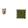 thumbnail image 1 of Funda rectangular multiusos para caja de pañuelos con reloj colgante silencioso y preciso para oficina, baño, cocina, estudio, granja o aula., 1 of 8