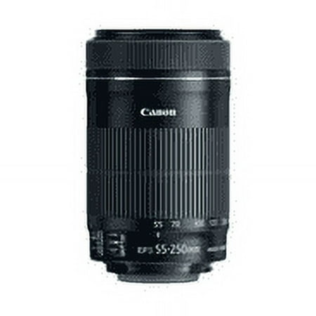 Canon - EF-S55-250mm F4-5.6 IS STM Telephoto Zoom Lens for EOS DSLR Cameras - Black