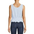 thumbnail image 5 of Time And Tru Women's Coordinating Peplum Waist Tank Top, 5 of 5