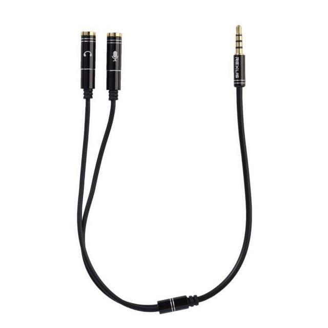 -Headset Adapter Y Splitter Jack Cable Headsets Splitter Adapter Headphone 3.5mm Splitter Mic Cable with Separate Microphone Audio Headphone