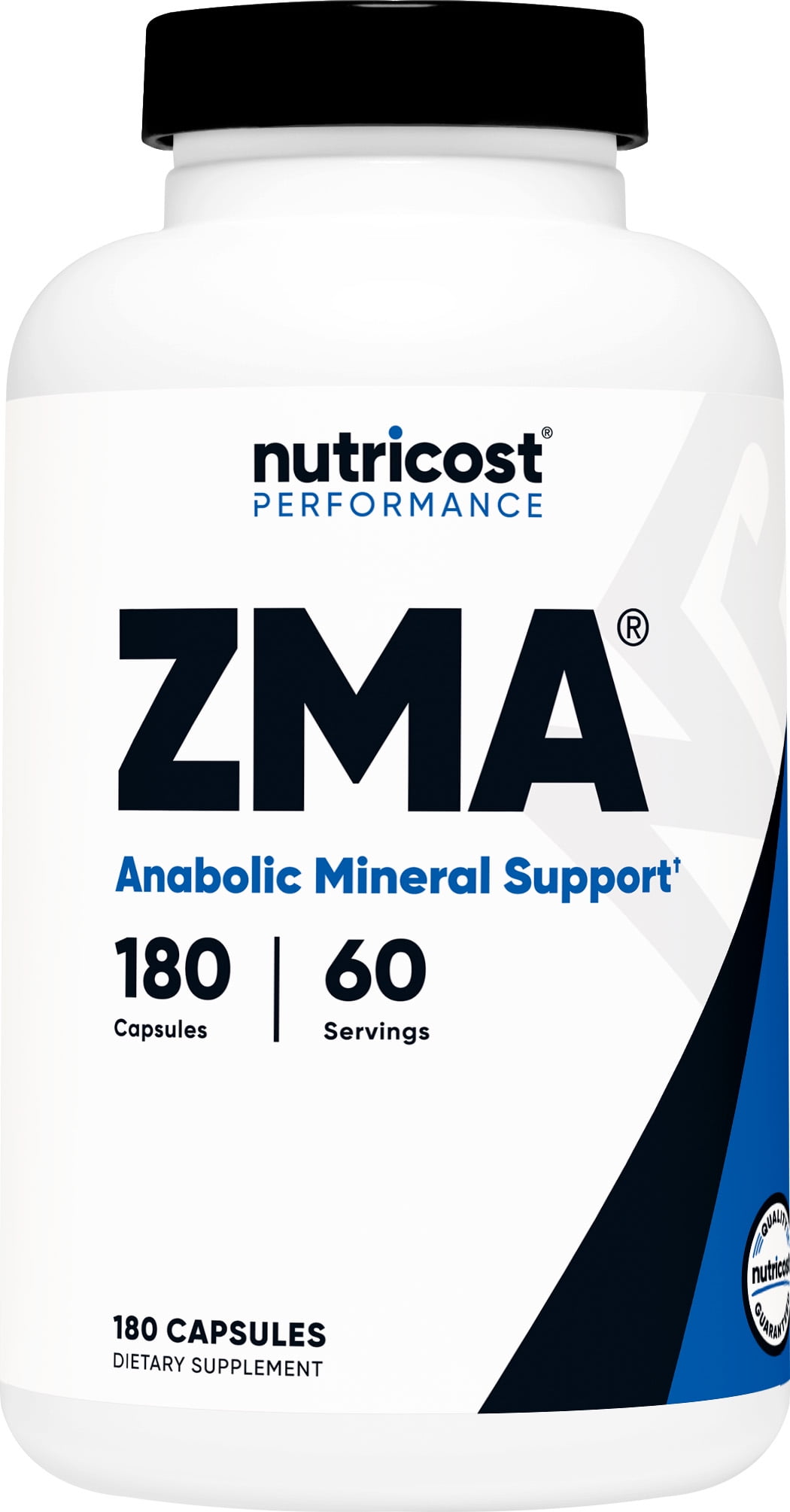 NutraBio ZMA Vegetable Supplement - Anabolic Mineral Support - 180