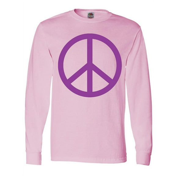 Inktastic Purple Peace Sign Long Sleeve T-Shirt