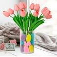 thumbnail image 2 of THHEIC Easter Decorations Set, 15 PCS Artificial Tulips with 30 PCS Bunnies Vase Filler, Spring Home Decoration Centerpieces for Tables, No Vase Included, Party Table Decor, 2 of 8