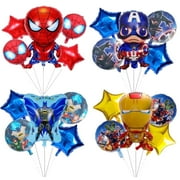 BCD-PRO 4-Pack Superheroes Balloons for Birthday Party Supplies Decorations (20 pcs)