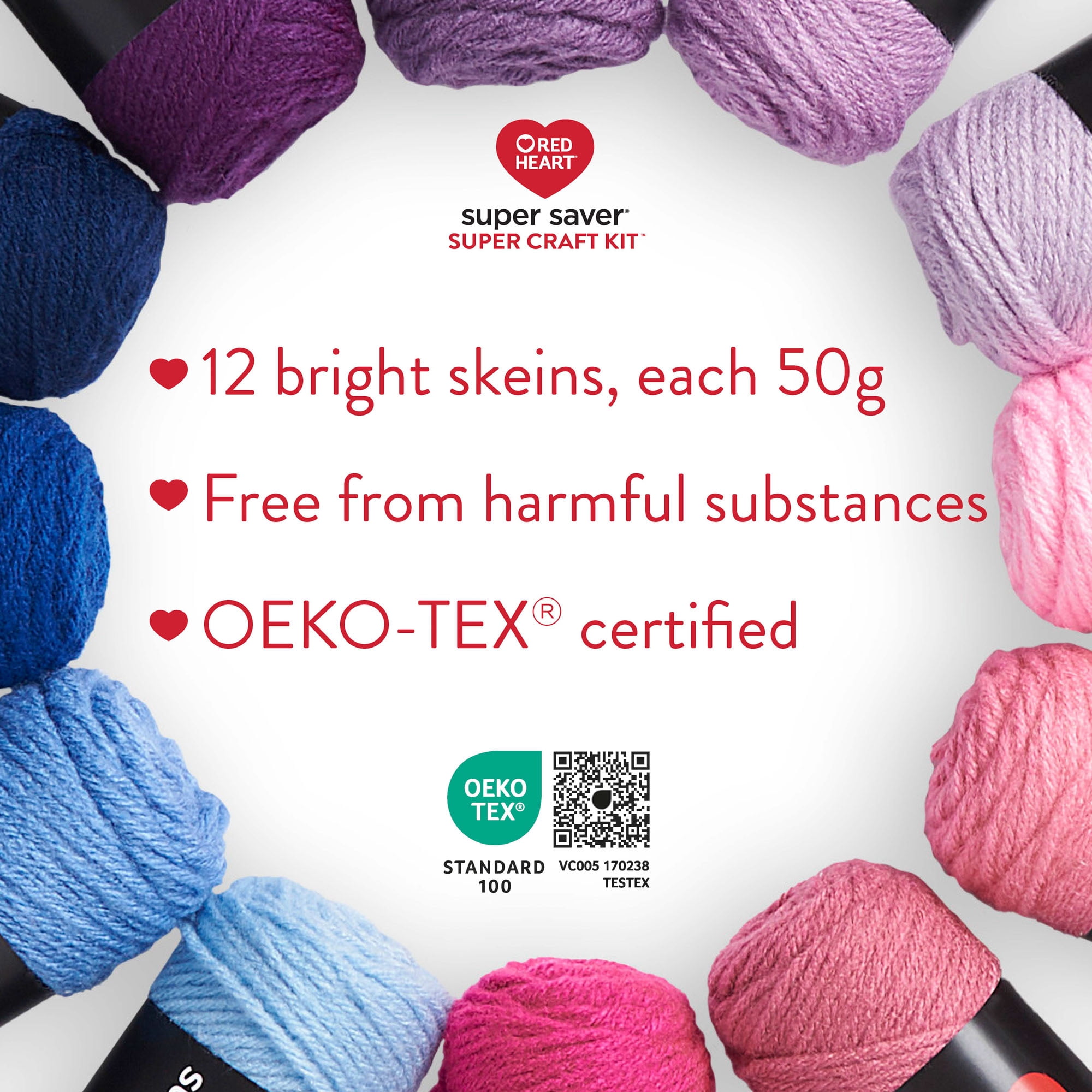 Red Heart® Super Saver® Kit 17oz 100% Acrylic Gradients Yarn, 1020 m (12 Count)