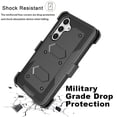 thumbnail image 5 of Ebizware Samsung Galaxy S24 Plus Phone Case with [Built-in Screen Protector] and Swivel Holster Belt Clip, Military Grade Heavy Duty Protective Defender Kickstand Cover for Galaxy S24 Plus - Black, 5 of 10