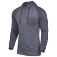 thumbnail image 2 of 9 Crowns Raglan Lightweight Pullover Long Sleeve Hoodie (X-Large, Charcoal), 2 of 3