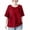 Red, variant on CHGBMOK Crew Neck T Shirts for Women Half Sleeve Blouses Linen Loose Basic Tops Plus Size Casual Dressy Tees
