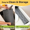 thumbnail image 5 of Silicone Dish Drying Mat for Kitchen Counter, Fast Drainage Design for Vegetables Fruits, Heat Resistant, Non-Slip , Dishwasher Safe – 15.7x13 inch, 5 of 6