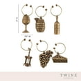 thumbnail image 3 of Twine Antiqued Farmhouse Decor Wine Charms, Drink Markers for Wine Glasses, 3 of 5