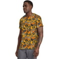 thumbnail image 3 of Cherokee Men and Women V-Neck Printed Top with 4 Pockets & Center Back Length 28" - CK691, S, Happy Pumpkins, 3 of 6