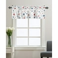 thumbnail image 2 of Independence Day Red Blue Star White Rod Pocket Valance Window Curtains,USA Flag Pentagram Kitchen Short Panel Valances Windows Treatment for Bedroom Laundry Room 54x18in, 2 of 7