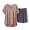 AGray, variant on Akafmk Women's Plus Size Pajama Set V Neck Short Sleeve T-Shirt with Wide Leg Shorts Loungewear Set, 2-Piece, Sizes XL