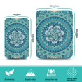 thumbnail image 5 of 2 Pack Washable Rubber Bohemian Vintage Floral Dish Drying Mats for Kitchen Counter Home Large Coffee Bar Pad Accessories and Decor for Utensils Stemware (2pcs 18''x24''+19.5''x12''), 5 of 6