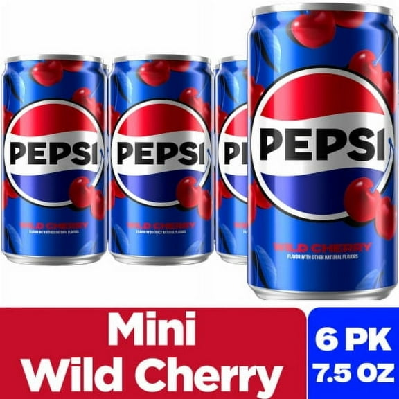Pepsi Cola Wild Cherry Soda Mini Cans - 7.5 fl oz - 6 pk