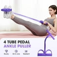 thumbnail image 2 of 21 Fitness Resistance Bands-4 Tube Pedal Ankle Puller, 2025 Upgrade Stretching Bands for Arm and Leg Workouts, Pedal Resistance Band Sit up Exercise Equipment for Home Workout & Training, 2 of 7