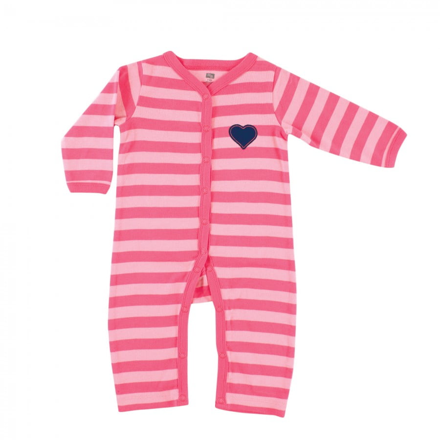 Hudson Baby Infant Girl Cotton Coveralls 1pk, Pink, 03 Months