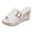 White, variant on Platform Wedge Sandals Women Slip on Slides Buckle Strap Summer Fashion Dress Shoes Open Toe Suede High Heels Black Size 9.5
