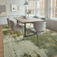 thumbnail image 5 of Softlife Modern Abstract Contemporary Faux Wool Area Rug, 4' x 6', Green, 5 of 7