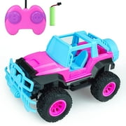 Remote Control Car for Girls - Rc Car Toy for Girls Boys Kids Toddlers, 1:18 Scale Bigfoot RC Trucks Vehicles for Kids Birthday Toy, Pink