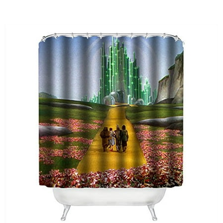 Ganma The Wizard of Oz Shower Curtain Polyester Fabric Bathroom Shower Curtain 66x72 inches