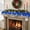 Green Wheat Blue, variant on Christmas Mantle Scarf 90x17 Inch, Gingerbread Christmas Fireplace Christmas Decorations Cover Runner, Xmas Tree Snowflake Winter Christmas Mantel Decorations Xmas Holiday Mantel Scarves
