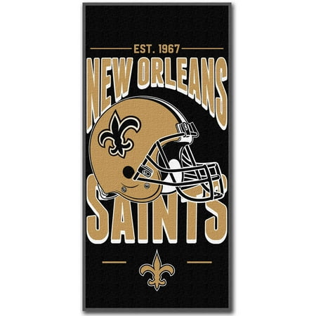 NFL New Orleans Saints 30" x 60" "Drain" Beach towel, 1 Each