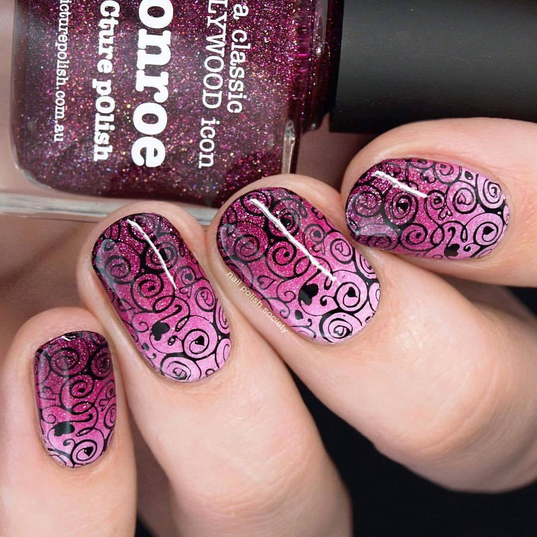 She Loves Pink! SHELLAC™ Nail Art with Stamping – Fee Wallace Online