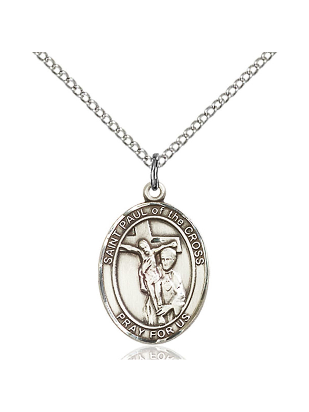 Sterling Silver St. Paul of the Cross Pendant 3/4 x 1/2 inches with ...