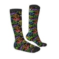 thumbnail image 3 of Picia Women Crew Soft Moisture-wicking Socks Game Joysticks Pattern Design Cotton Socks, One Size fit All, 3 of 9